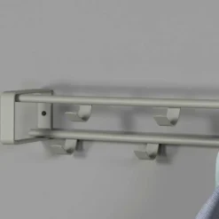 Stahl 7 Haken Garderobe in Graugrün - Azulon