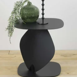 Stahl Beistelltisch in Schwarz pulverbeschichtet - Acapella