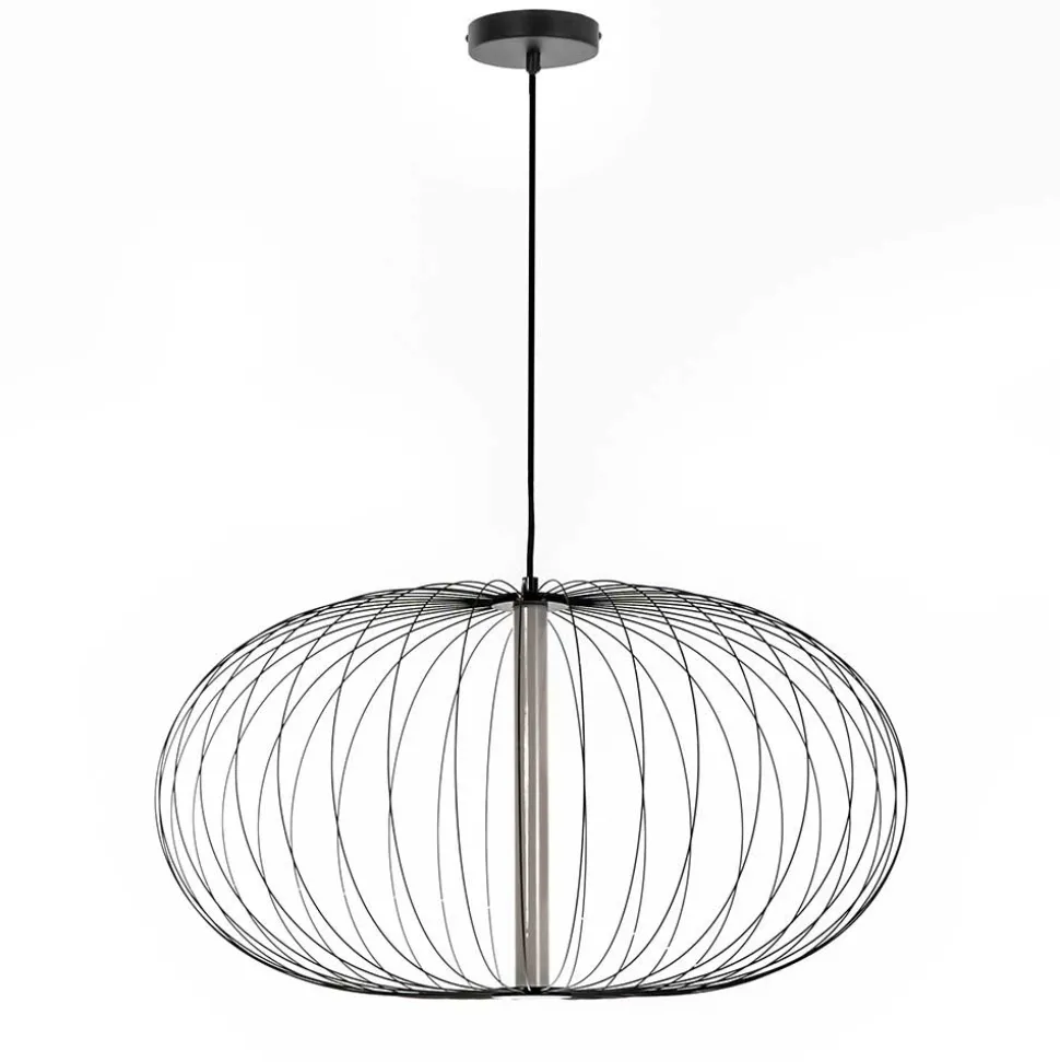 Stahl Draht Hängeleuchte in Schwarz - Eradesca