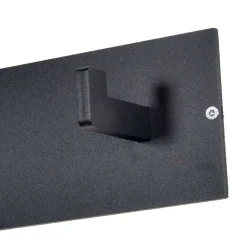 Stahl Garderobe Hakenleiste in Schwarz - Sefino