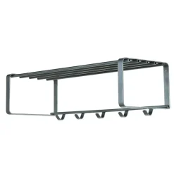 Stahl Garderoben Set in Nickelfarben - Mazurra (zweiteilig)