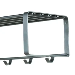 Stahl Garderoben Set in Nickelfarben - Mazurra (zweiteilig)