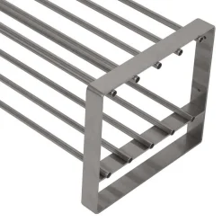 Stahl Garderoben Set in Nickelfarben - Mazurra (zweiteilig)