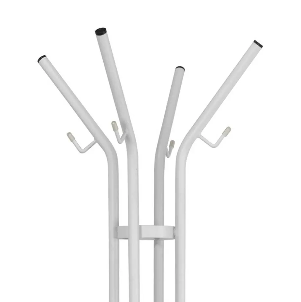 Stahl Garderobenständer in Weiß - Enzigo