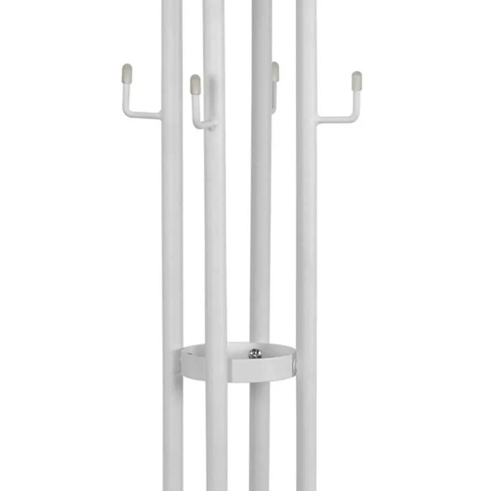 Stahl Garderobenständer in Weiß - Enzigo