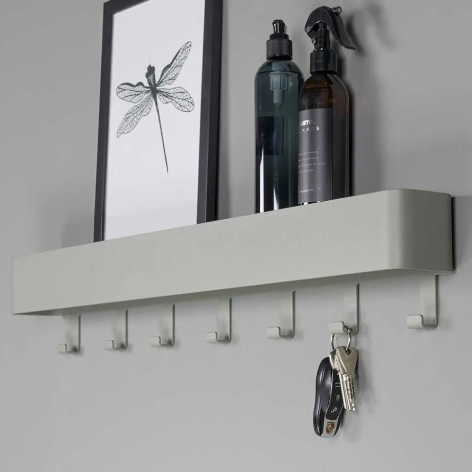 Stahl Hängegarderobe in Graugrün - Ruamantico