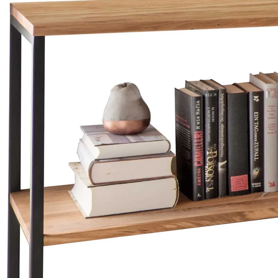 Stahl Regal mit 6 Wildeiche Böden - Sluganov