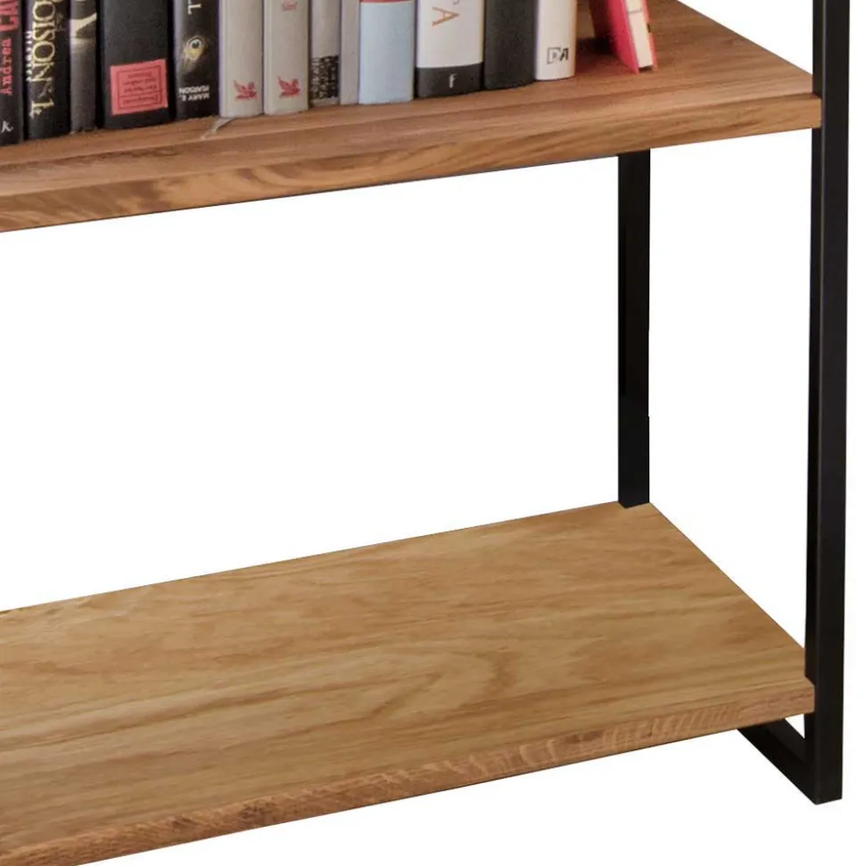 Stahl Regal mit 6 Wildeiche Böden - Sluganov