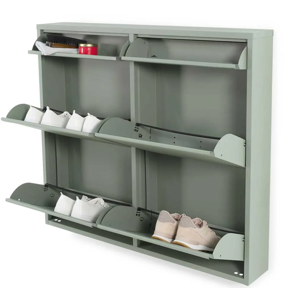 Stahl Schuhschrank in Graugrün - Ciudad