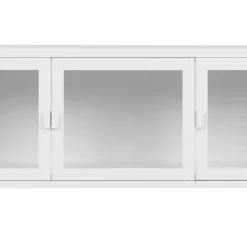 Stahl TV Lowboard mit drei Glastüren - Sancrez