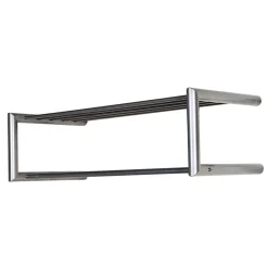 Stahl Wandgarderobe mit Stange & Ablage - Skyline