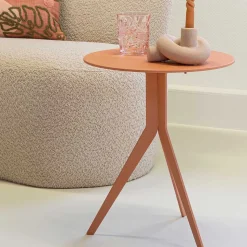 Stahl-Beistelltisch in Terracotta - Mala