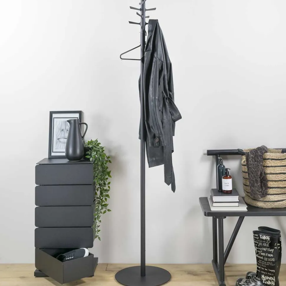 Standgarderobe Garderobenständer aus Stahl - Paola