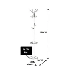 Standgarderobe in Weiß Metall - Maxima