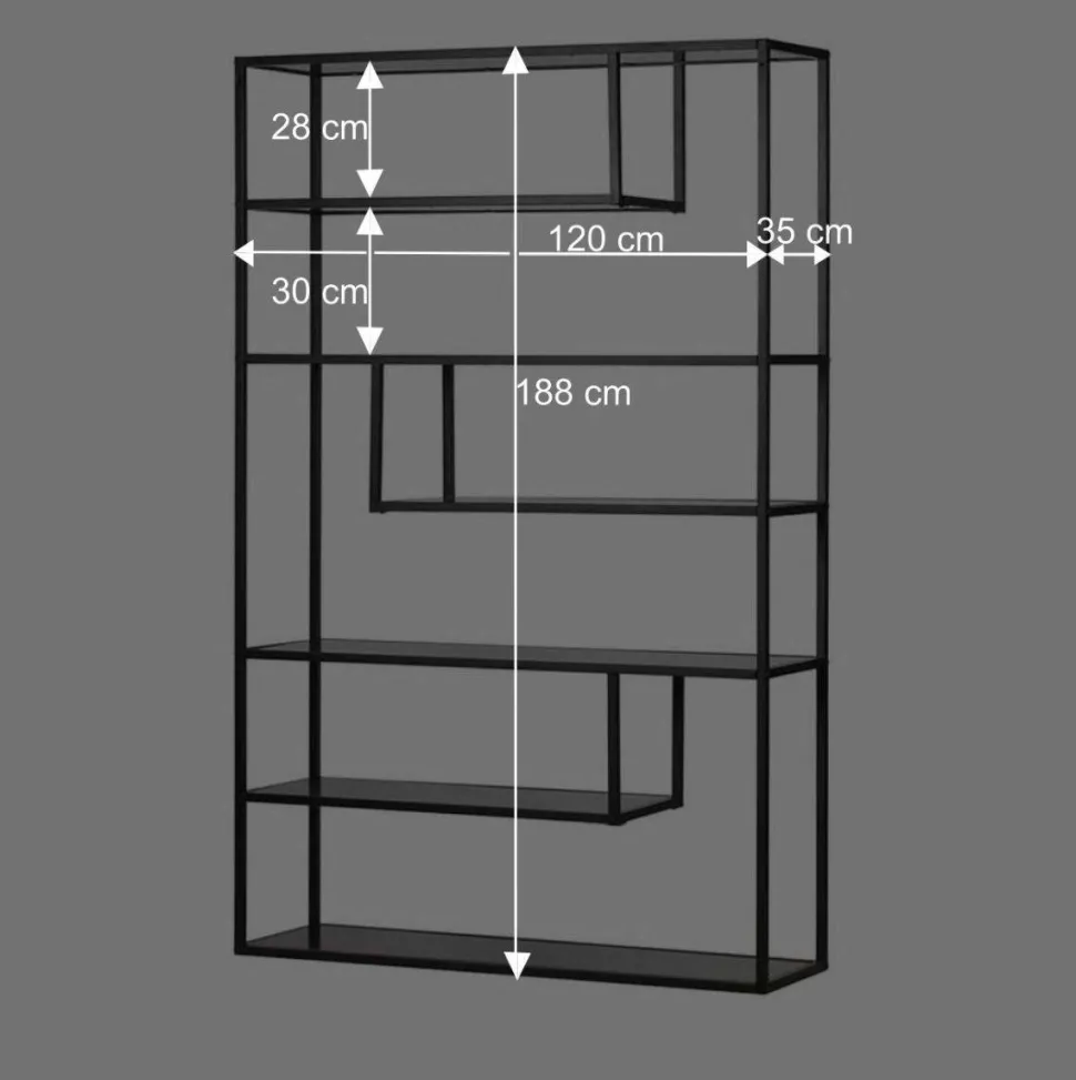 Standregal Volbra in Schwarz