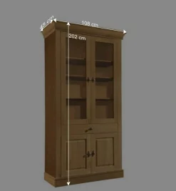 Standvitrine Piatra aus Kiefer teilmassiv