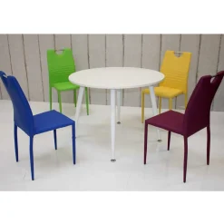 Stapelbare Polsterstühle in Gelb - Liguria (4er Set)