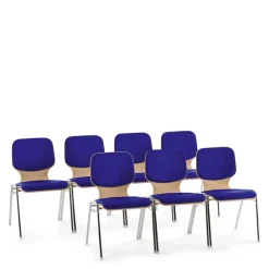 Stapelstuhl in Blau & Buche - Caritera