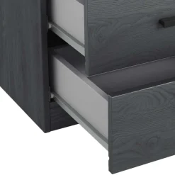 Stauraum Doppelbett in Eiche Grau - Carika