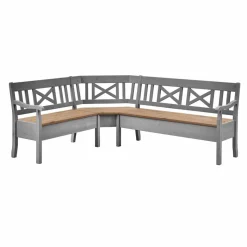 Stauraum Eckbank Jytte in Grau mit Braun