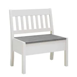 Stauraum Holzbank in Weiß & Grau - Ovidos