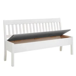 Stauraum Holzbank in Weiß & Grau - Ovidos