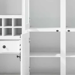 Stauraum Landhaus Vitrinenschrank in Weiß - Chelles