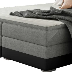 Stauraum Polsterbett in Grau und Schwarz - Surius