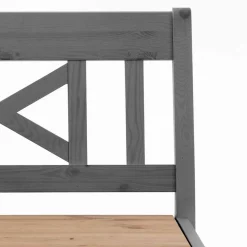 Stauraum Sitzbank Jytte aus Kiefer Grau mit Braun