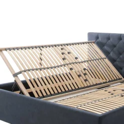 Stauraumbett in Blaugrau & Eiche - Tagma