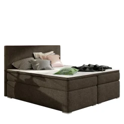 Stauraumbett in Braun Stoffbezug - Casai