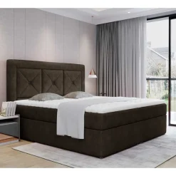 Stauraumbett in Dunkelbraun - Giralna