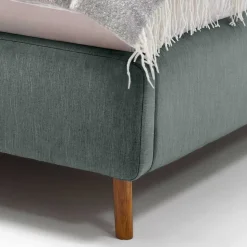 Stauraumbett in hellem Blau & Eiche - Armele