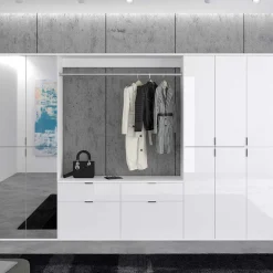 Stauraummöbel Garderobenmöbel 273x193x34 - Ejulia (vierteilig)