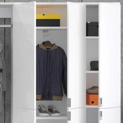 Stauraummöbel Garderobenmöbel 273x193x34 - Ejulia (vierteilig)