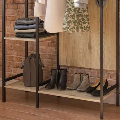 Stehende Garderobe in Holzoptik Natur - Xaidon