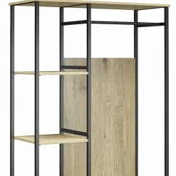 Stehende Garderobe in Holzoptik Natur - Xaidon