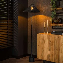 Stehlampe in Schwarzgrau aus Metall - Catron