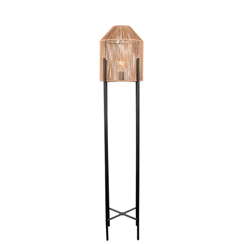 Stehleuchte in Natur und Schwarz - Keuna