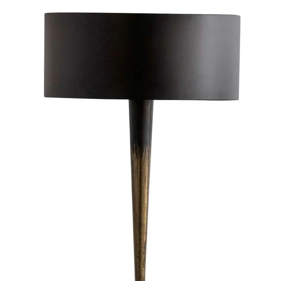 Stehleuchte in Schwarz & Messing - Moridado