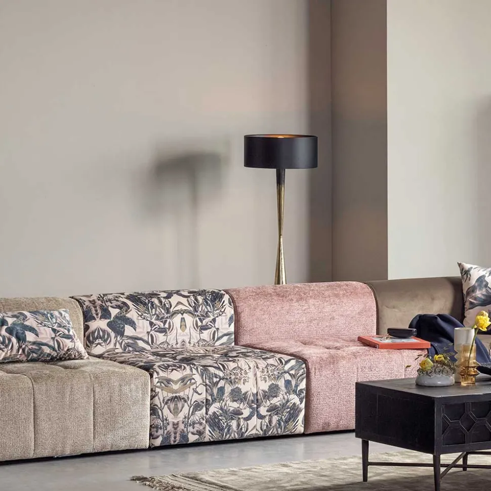 Stehleuchte in Schwarz & Messing - Moridado