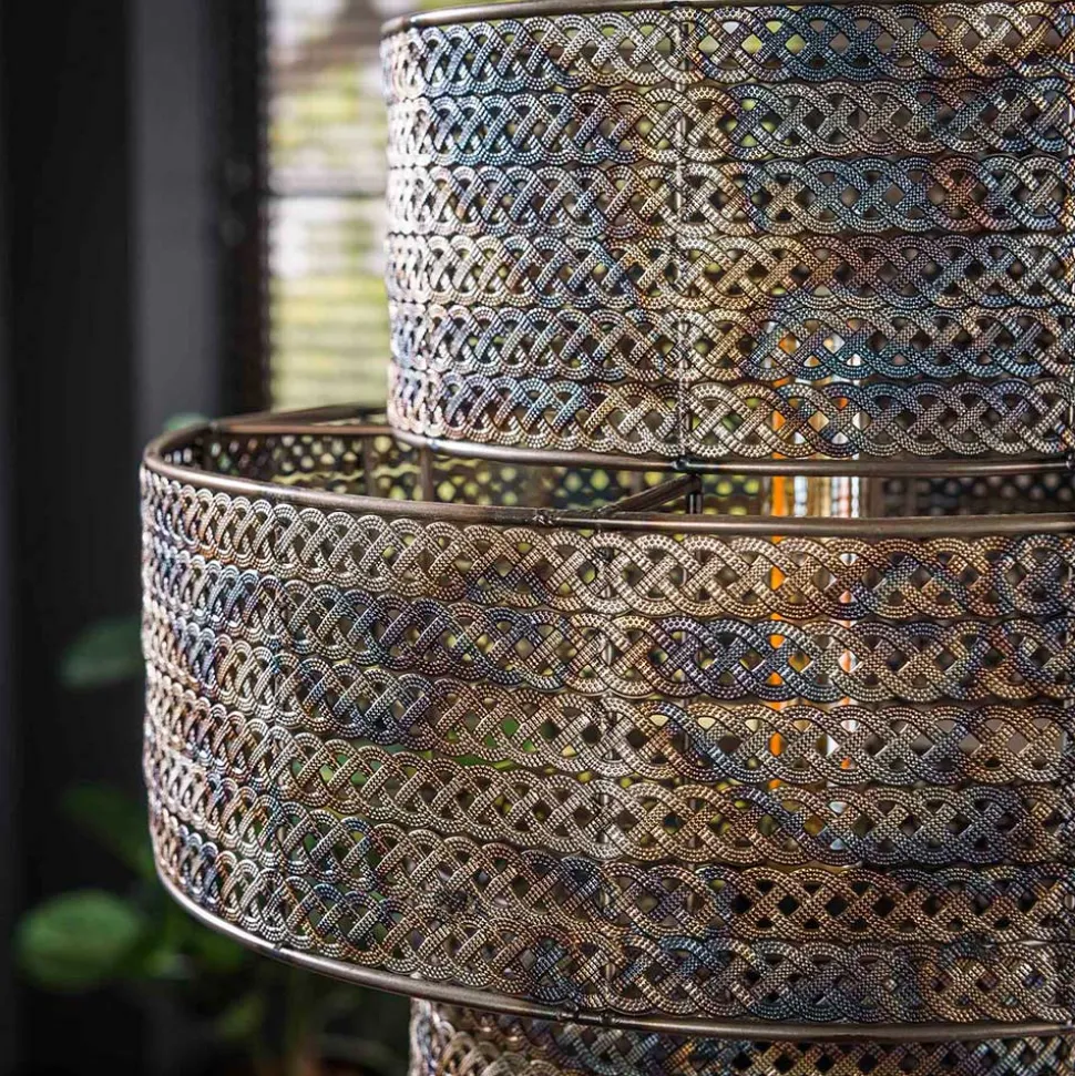 Stehleuchte in Schwarzbraun Metall - Three