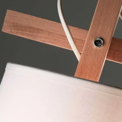 Stehleuchte in Weiß & Buche - Nostalc