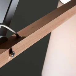 Stehleuchte in Weiß & Buche - Nostalc