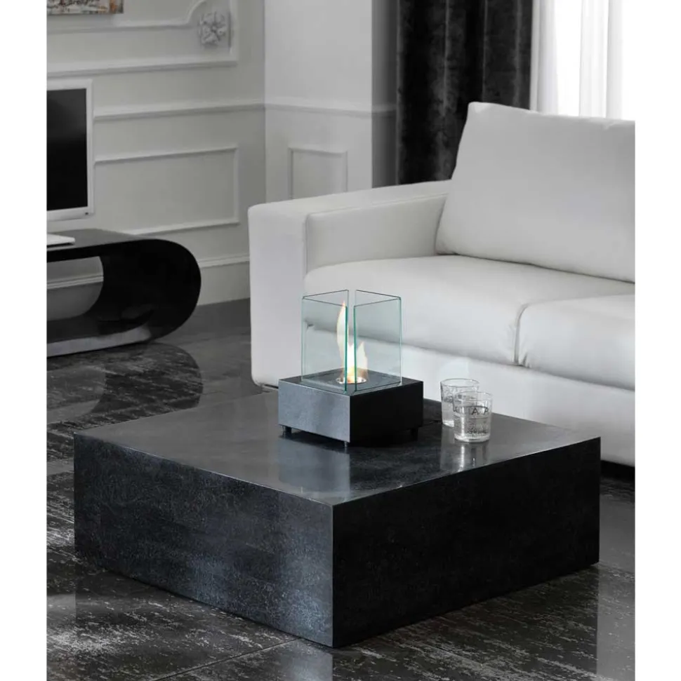 Stein Couchtisch Luvega in Schwarz