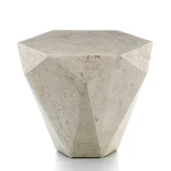 Stein Wohnzimmertisch Jevellon in Creme