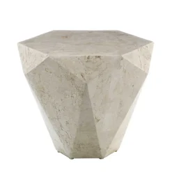 Stein Wohnzimmertisch Jevellon in Creme