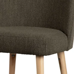 Stühle aus braunem Boucle Stoff - Convilla (2er Set)