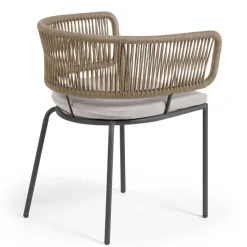 Stühle aus Kordelgeflecht Beige - Wanisha (4er Set)