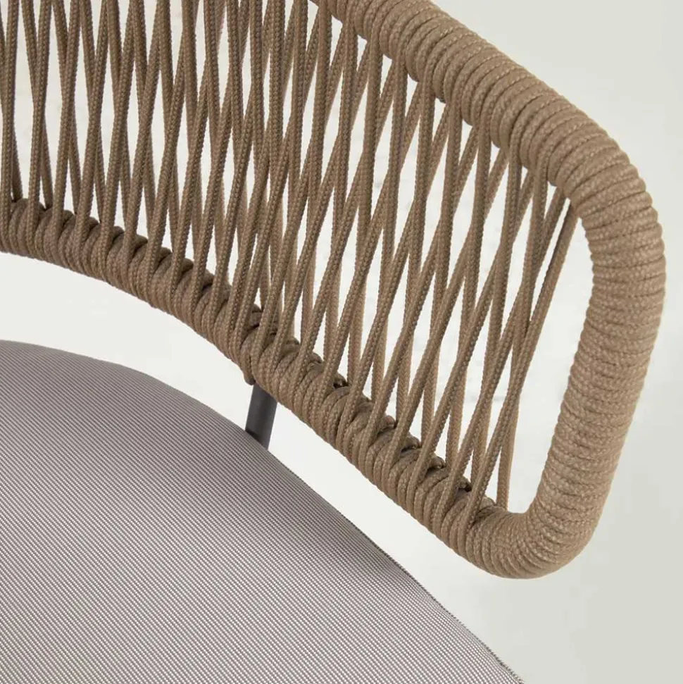 Stühle aus Kordelgeflecht Beige - Wanisha (4er Set)